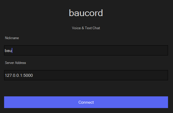 baucord connect screen